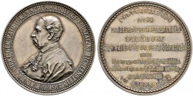 Salzburg, Stadt. 
Silbermedaille 1885 von A. Scharff, auf das Festschießen des k.k. Landeshauptschießstandes in Salzburg zur Feier des 80. Geburtstag...