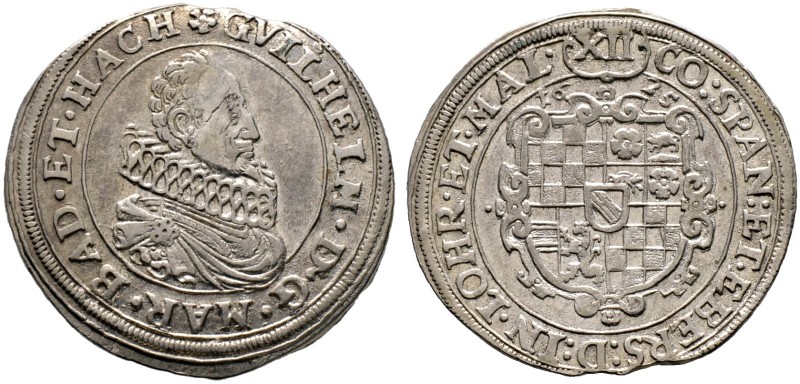 Baden-Baden. Wilhelm 1622-1677 
12 Kreuzer 1625. Wiel. 268. -Walzenprägung-
mi...