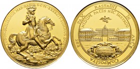 Baden-Baden. Ludwig Wilhelm 1677-1707 
Goldmedaille 1955 unsigniert, auf den 300. Geburtstag des Markgrafen und den Frieden von Rastatt. Der "Türkenl...