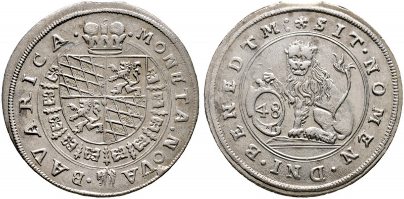 Bayern. Maximilian I. als Herzog 1598-1623 
Kipper-12 Bätzner zu 48 Kreuzer o.J...