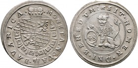 Bayern. Maximilian I. als Herzog 1598-1623 
Kipper-12 Bätzner zu 48 Kreuzer o.J. Vierfeldiges Wappen im spanischen Schild mit Kurhut bedeckt und mit ...