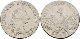 Brandenburg-Preußen. Friedrich II. 1740-1786 
Reichstaler 1784 -Berlin-. Olding 70, v.Schr. 470, Dav. 2590.
sehr schön