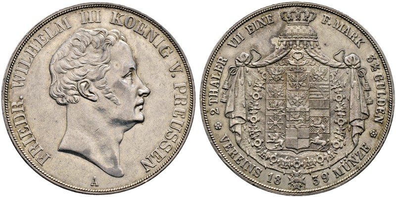 Brandenburg-Preußen. Friedrich Wilhelm III. 1797-1840 
Doppelter Vereinstaler 1...