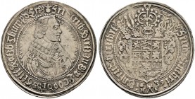 Braunschweig-Lüneburg-Celle. Friedrich 1636-1648 
Taler 1639 -Clausthal- (HS). Welter 1414, Dav. 6494.
gutes sehr schön