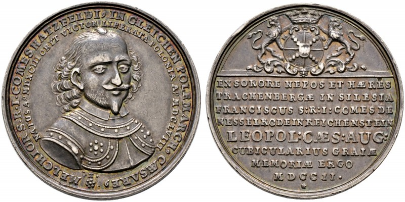 Hatzfeld, Grafschaft. Melchior von Hatzfeld-Gleichen 1630-1658 
Silbermedaille ...