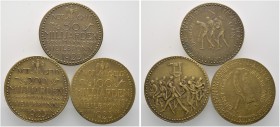 Heilbronn, Stadt. 
Lot (3 Stücke): Notgeld zu 50 Milliarden Mark, 100 Milliarden Mark sowie 200 Milliarden Mark 1923. Jeweils in Bronze/Messing. Lipp...