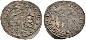 Hohnstein, Grafschaft. Friedrich Ulrich von Braunschweig-Wolfenbüttel 1613-1634 
Kipper-12 Kreuzer 1621. Drei Wappen­schilde / Wilder Mann. Slg. Kraa...