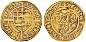 Köln, Erzbistum. Dietrich von Mörs 1414-1463 
Goldgulden o.J. (1440) -Riehl-. Quadrierter Wappenschild auf Langkreuz / Die Wappen von Mainz, Pfalz/Ba...