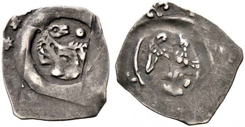 Nürnberg, Reichsmünzstätte. Heinrich VI. bis Interregnum 1190-1273 
Pfennig ca....