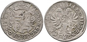 Oldenburg. Anton Günther 1603-1667 
Gulden zu 28 Stüber o.J. (um 1650). Mit Titulatur Ferdinand III. Typ 3 mit Doppellilie des Münzmeisters Jürgen De...