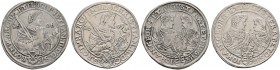 Sachsen-Albertinische Linie. Christian II., Johann Georg I. und August 1601-1611 
Lot (2 Stücke): Taler 1606 und 1609 -Dresden-. Keilitz/Kahnt 228, S...