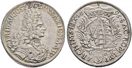 Sachsen-Albertinische Linie. Friedrich August I. ("August der Starke") 1694-1733 
Gulden zu 2/3 Taler 1695 -Dresden-. Kahnt 110, Slg. Mers. 1369, Koh...