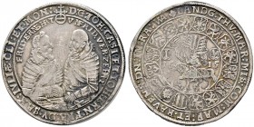 Sachsen-Alt-Gotha (Coburg-Eisenach). Johann Casimir und Johann Ernst 1572-1633 
Taler 1615 -Saalfeld-. KOR 155 var., Slg. Mers. 2965, Schnee 188, Dav...