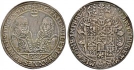Sachsen-Alt-Weimar. Friedrich Wilhelm und Johann 1573-1602 
Taler 1587 -Saalfeld-. Koppe 61, Slg. Mers. 3749, Schnee 245, Dav. 9774.
feine Patina, w...