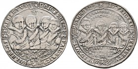 Sachsen-Mittel-Weimar. Johann Ernst und seine sieben Brüder 1605-1619 
Taler 1615 -Saalfeld-. Koppe 198, Slg. Mers. -, Schnee 346, Dav. 7527.
sehr s...