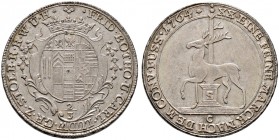 Stolberg-Stolberg. Friedrich Botho und Karl Ludwig 1761-1768 
2/3 Taler (= 1/2 Konventionstaler) 1764 -Stolberg-. Ohne Signatur T(hiebáud). Frieder. ...