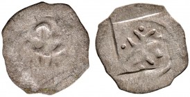 Württemberg. Graf Eberhard III. der Milde 1392-1417 
Vierschlag-Heller o.J. (nach dem Vertrag von 1404). Jagdhorn mit Band / Gabelkreuz, in den Gabel...
