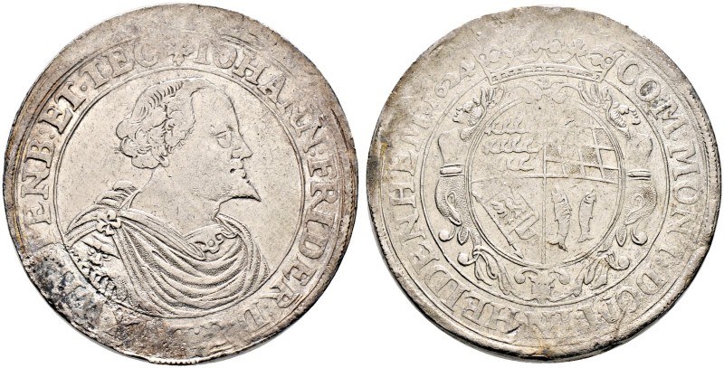 Württemberg. Johann Friedrich 1608-1628 
Taler 1624 -Stuttgart-. Ein zweites Ex...