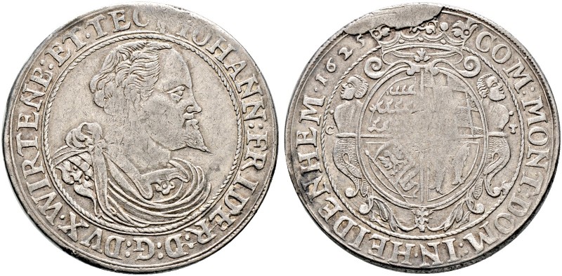 Württemberg. Johann Friedrich 1608-1628 
Taler 1625 -Christophstal-. Ähnlich wi...