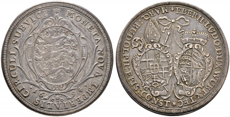 Württemberg. Eberhard Ludwig 1693-1733 
Taler 1694 des SCHWÄBISCHEN KREISES - A...