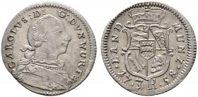 Württemberg. Karl Eugen 1744-1793 
3 Kreuzer 1758. Mit Brustbild. KR 323a, Ebner 121.
minimal rau, gutes vorzüglich