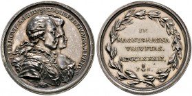 Württemberg. Sophie Dorothee (Maria Feodorowna) *1759, †1828, Tochter des Herzogs Friedrich Eugen, Gemahlin des russischen Zaren Paul 
Silbermedaille...