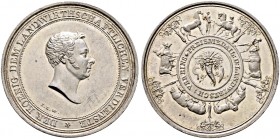 Württemberg. Wilhelm I. 1816-1864 
Silberne Prämienmedaille o.J. (verliehen 1826-36) von J.L. Wagner, des Landwirtschaftlichen Vereins. Erste Ausführ...