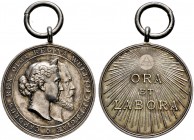 Württemberg. Karl 1864-1891 
Silberne Karl-Olga-Medaille für Verdienste auf dem Gebiet der Nächstenliebe o.J. (verliehen 1889). Stempel von K. Schwen...