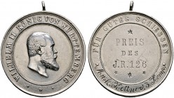 Württemberg. Wilhelm II. 1891-1918 
Tragbare, silberne Prämienmedaille o.J. von Mayer und Wilhelm (unsigniert), für gutes Schießen beim IR 126 (8. Wü...