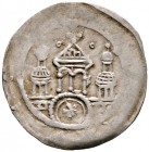 Würzburg-Bistum. Gottfried von Spitzenstein-Helfenstein 1186-1190 
(Einseitiger) Pfennig vor März 1187. Wie vorher, jedoch von leicht abweichenden St...