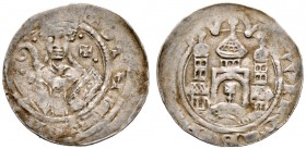 Würzburg-Bistum. Gottfried von Spitzenstein-Helfenstein 1186-1190 
Pfennig vor Frühjahr 1189. GOTHEFRIDVS EPS. Mitriertes Brustbild in Kasel von vorn...