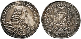 Würzburg-Bistum. Adam Friedrich von Seinsheim 1755-1779 
20 Kreuzer 1763. Variante mit großem Brustbild und großen Buchstaben sowie ungeteiltem Herzs...