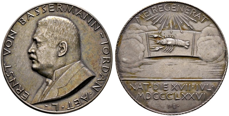 Medailleure. Bernhart, Josef (1883-1967) 
Silbergussmedaille 1927. Auf den Gehe...