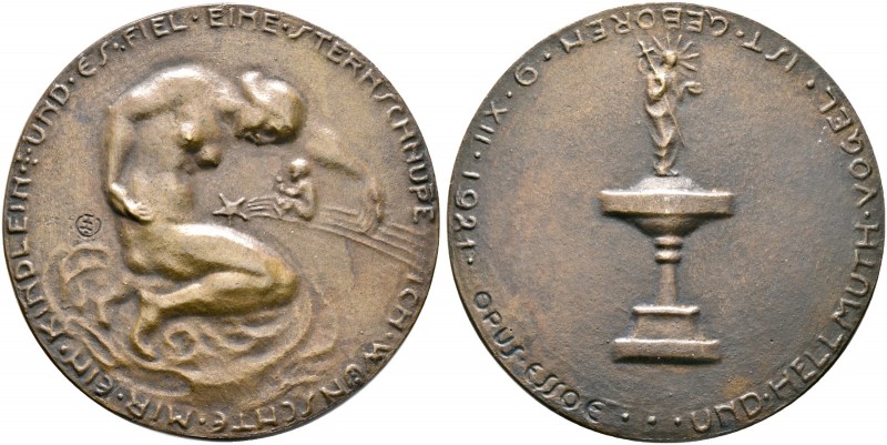 Medailleure. Esseoe, Elisabeth (Erzsebeth) von (1883-1954) 
Bronzegussmedaille ...