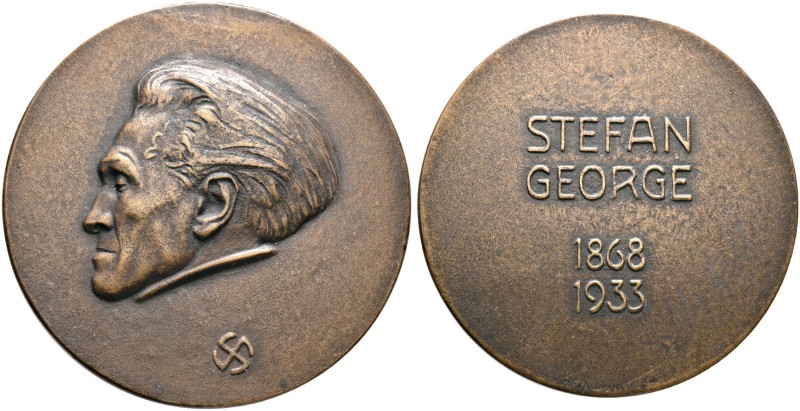 Medailleure. Schwegerle, Hans (1882-1950) 
Bronzegussmedaille 1934. Auf den Tod...