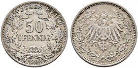 Kleinmünzen. 
50 Pfennig 1903 A. J. 15.
sehr schön-vorzüglich