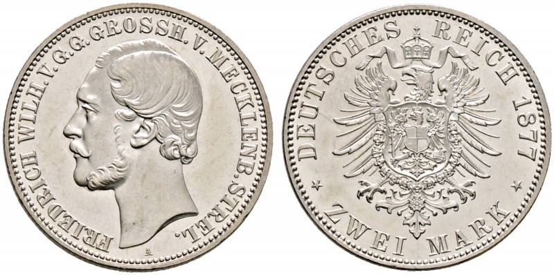 Silbermünzen des Kaiserreiches. MECKLENBURG-STRELITZ 
Friedrich Wilhelm 1860-19...