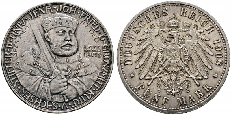Silbermünzen des Kaiserreiches. SACHSEN-WEIMAR-EISENACH 
Wilhelm Ernst 1901-191...