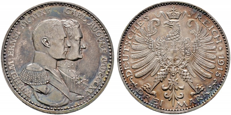 Silbermünzen des Kaiserreiches. SACHSEN-WEIMAR-EISENACH 
Wilhelm Ernst 1901-191...