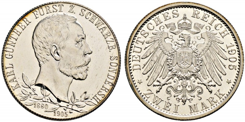 Silbermünzen des Kaiserreiches. SCHWARZBURG-SONDERSHAUSEN 
Karl Günther 1880-19...