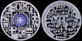 GREECE: 6 Euro (2018) in silver (0,925) commemorating the 100th anniversary of the Greek Mathematical Society. Inside official case and carton box wit...