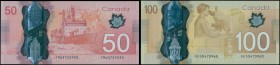 CANADA: Set of 5 Banknotes including 5 dollars (2013) + 10 dollars (2013) + 20 Dollars (2012) + 50 Dollars (2012) + 100 Dollars (2011). (Pick 106a /11...