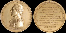 FRANCE: Bronze medal (1976) commemorating Marquis de La Fayette. Obv: Bust of La Fayette. Diameter: 42mm. Weight: 33,9gr. Extremely Fine.