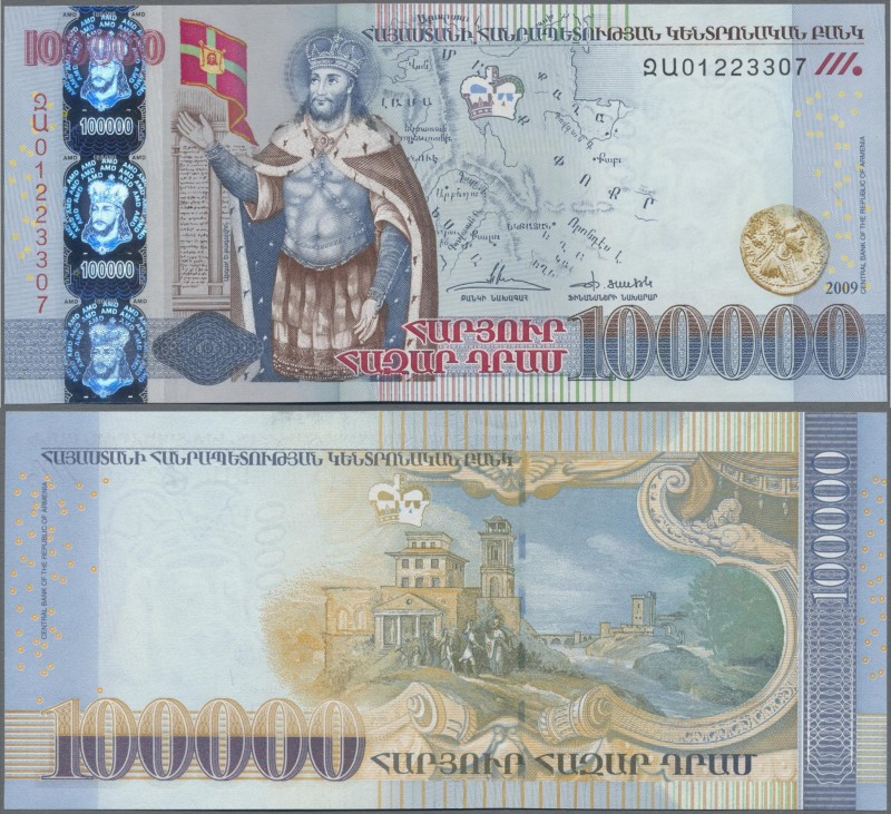 Armenia: Central Bank of the Republic of Armenia 100.000 Dram 2009, P.54, highes...