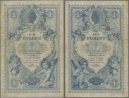 Austria: K.u.K. Reichs-Central-Casse 1 Gulden 1888, P.A156, great condition with lightly toned paper and small fold at upper left corner, Condition: X...