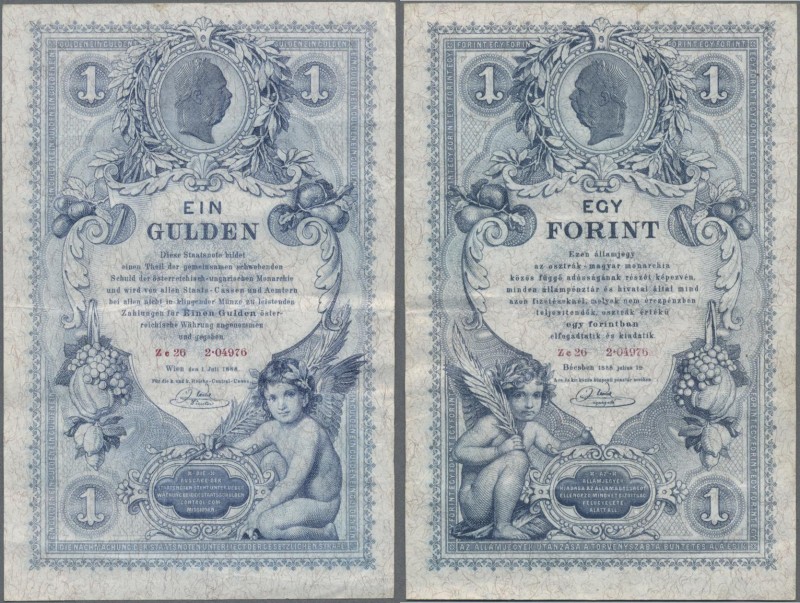 Austria: K.u.K. Reichs-Central-Casse 1 Gulden 1888, P.A156 in very nice conditio...