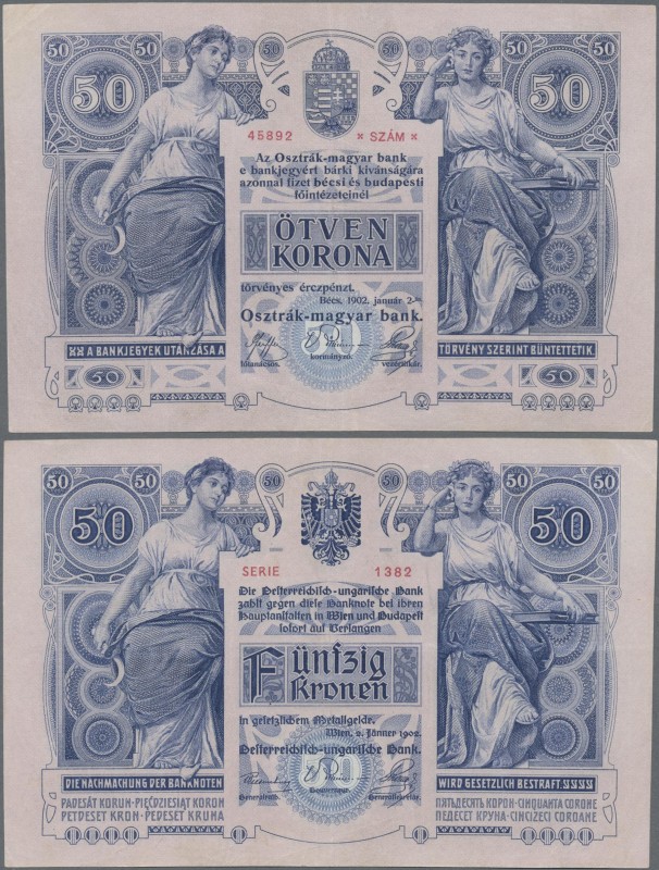 Austria: Oesterreichisch-Ungarische Bank / Osztrák-Magyar Bank 50 Kronen 1902, P...