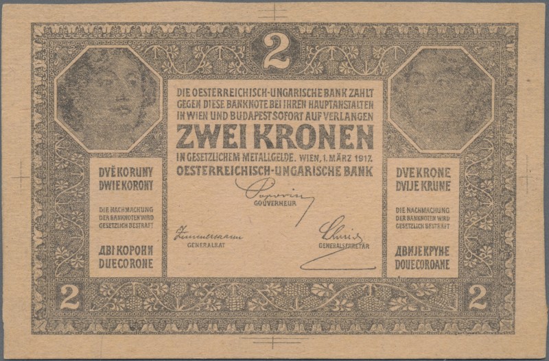 Austria: Oesterreichisch-Ungarische Bank / Osztrák-Magyar Bank 2 Kronen 1917 off...
