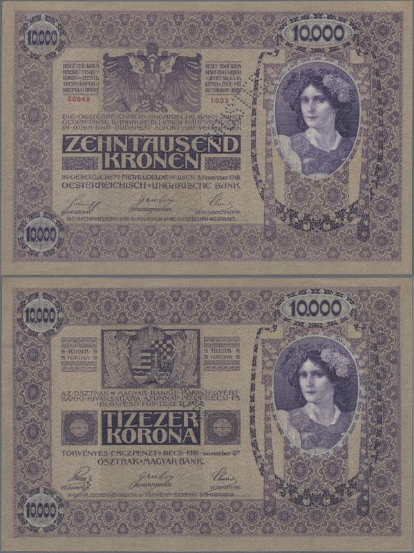 Austria: Oesterreichisch-Ungarische Bank / Osztrák-Magyar Bank 10.000 Kronen 191...