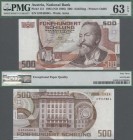 Austria: Oesterreichische Nationalbank 500 Schilling 1985, P.151 with portrait of Otto Wagner, great uncirculated condition and PMG graded 63 EPQ.
 [...
